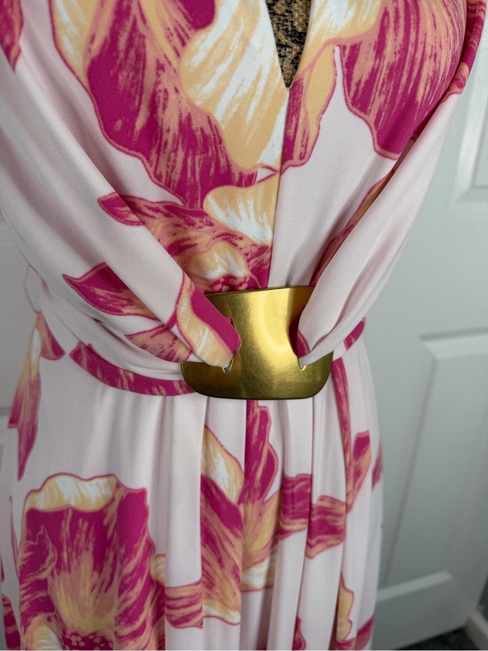 Donna Karan New York Floral Halter Maxi Dress NWT Size 4 - Picture 7 of 10